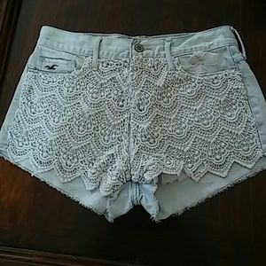 2/$20 Hollister lace distressed shorts. Size 5 w27